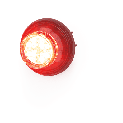 Estrobo Oculto LED / 12 LEDs / Rojo-Azul / 12-24V DC / Bisel Negro / Lente Transparente