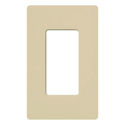 Placa de Pared / 1 Espacio / Diseño Sin Tornillos Visibles / Color Marfil / Compatible con Atenuadores, Switches y Controles Pico