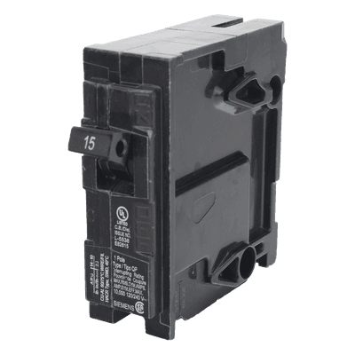 Interruptor Automático Enchufable / 1 Polo / 15 A / 120 V AC / Capacidad de Interrupción 10 kA / UL 489