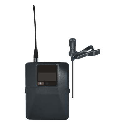 Micrófono de Solapa Inalámbrico / Transmisión Digital UHF / Modulación pi/4-DQPSK / Doble Banda 540-590 MHz y 640-690 MHz / Autonomía >10 Horas / Pantalla OLED / Potencia Ajustable ≥10 dBm