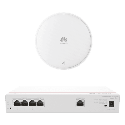 Kit Router Multi-Servicio / 1x GE WAN / 4x GE LAN PoE 50W / Punto de Acceso Wi-Fi 7 / 3.5 Gbps / MU-MIMO 2x2 / Smart Antenna / Montaje Techo y Pared