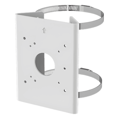 Soporte para poste de aluminio y acero inoxidable para cámaras de videovigilancia / carga máxima 4 kg / diámetro 65-152 mm