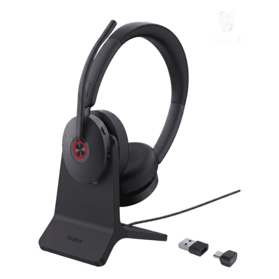 Auriculares Bluetooth UC / ANC Híbrida / 6 Micrófonos / 65 Horas / Alcance 50 m (164 ft) / USB-C & A