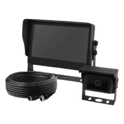 Camara de Reversa Alambrica  y Monitor para Vehículos de Trabajo y Montacargas con Inteligencia IA Para la Detección de Peatones