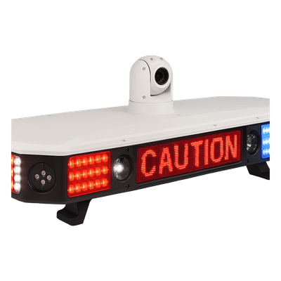 Sistema Inteligente de Luces de Policía PL100 / 8 Cámaras HD AI / Reconocimiento Facial y Placas / 4G/5G / Sirena 100W / Pantalla LED / Cumple GB 13954-2009