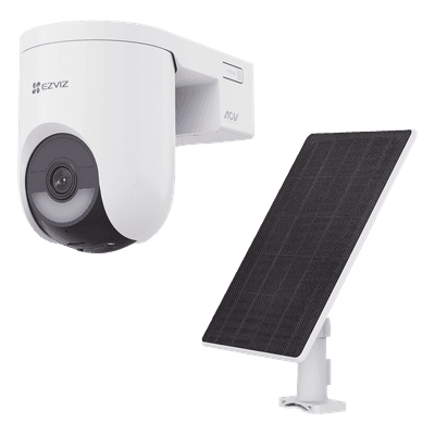Kit Cámara PT 4G y Wi-Fi / 2K+ (4Megapixel)  / IA Detección Humano-Vehiculo / Color Nocturno / Batería 5200 mAh / IP65 / Incluye  Panel Solar 5W IP65