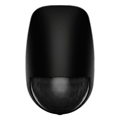 Detector PIR Inalámbrico Interior / 52 Zonas / Rango 15 m (49.2 ft) / Ángulo 85.9° / Inmunidad Mascotas 30 kg / Tri-X Wireless 433 MHz / AES-128 / Batería 5 Años / Negro