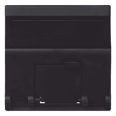 Placa Inclinada Voz y Datos / 2 Puertos Keystone / Guardapolvos Integrados / IP20 / 108×52 mm / 4.25×2.05 in