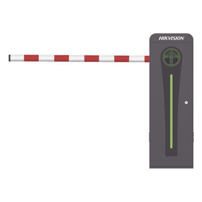 Barrera Vehicular / Brazo Abatible por Colisión 4 m (13.1 ft) / Motor Brushless 24 VDC / 360 Ciclos por Hora / Semáforo Rojo-Verde Integrado / Control por Bluetooth