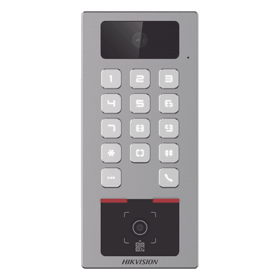 Teclado con Lector de QR / Cámara 2 Megapixel / Videoportero Multiapartamento / IP65 & IK09 / PoE / 2 Relays / Control de 2 Puertas