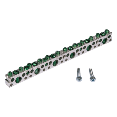 Barra de tierra / 42 circuitos / Aluminio / Kit instalable en campo / 100 unidades por caja