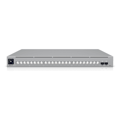 Switch Administrable Capa 3 / 24 Puertos RJ45 (16 × 10 GbE, 8 × 2.5 GbE) / 2 Puertos SFP28 25 G / Etherlighting™ / RPS / 460 Gbps