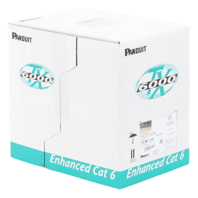 Bobina de Cable UTP 305 Metros (1000 Pies) de Cobre, TX6000? PanNet, Reelex, Blanco, Categoría 6 Mejorado (23 AWG), PVC (CM), de 4 Pares