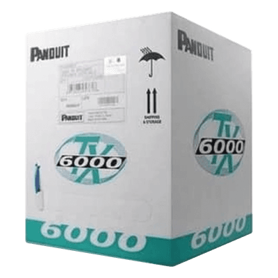 Bobina de Cable UTP 305 Metros (1000 Pies) de Cobre, TX6000™ PanNet, Reelex, Blanco, Categoría 6 Mejorado (23 AWG), PVC (CMR, Riser), de 4 Pares