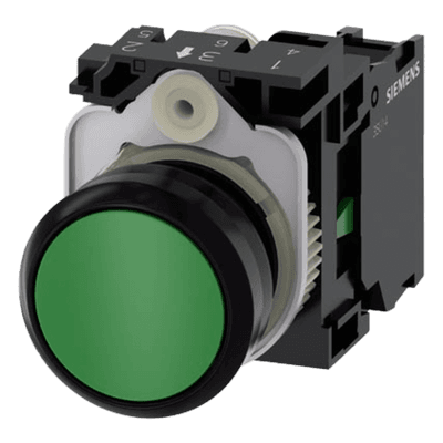 Botón de Mando Industrial / 22 mm / IP69K / Contacto Normalmente Abierto / 10 A / 500 V AC/DC
