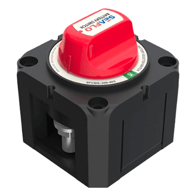 Interruptor de Desconexión de Batería / Monocircuito ON-OFF / 275A DC Continuo / 900A DC Arranque / IP68 / Terminales M10 (3/8')
