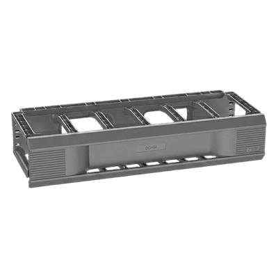 Organizador de Cables Horizontal / 1 UR / 19in / 66 Cables Cat 5e/6/6a / Montaje sin Herramientas