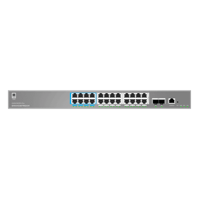 Switch Administrable L2++ / 24 Puertos Gigabit PoE++ 400W / 2 SFP+ / 88 Gbps / 65.472 Mpps / VLAN 4K / QoS Avanzado