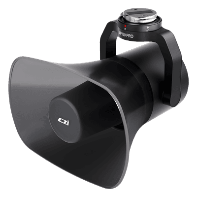 Altavoz de Largo Alcance para Drones, 130 dB de Presión Sonora, Alcance 700 m, Luz de Advertencia Multicolor, Compatible con DJI Matrice M300/M350/M400, Transmisión en Vivo, Reproducción Grabada