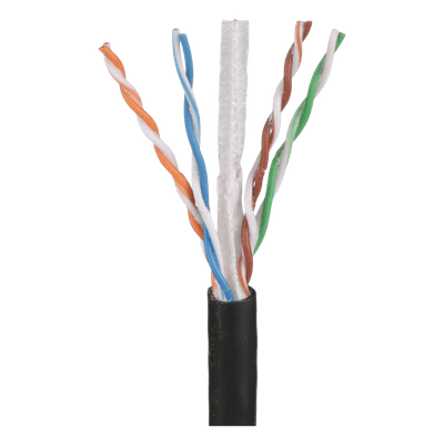 Cable UTP Cat6 / 22 AWG / 4 Pares / OSP / Alcance Extendido 150 m (492.1 ft) / UV / Bobina 305 m (1000 ft)