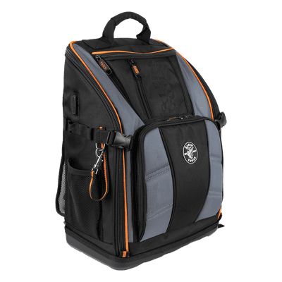 Mochila Profesional para Herramientas / 27 Bolsillos / Base Moldeada Ancha / Interior Naranja / Puerto USB-C / Acceso Estación de Trabajo