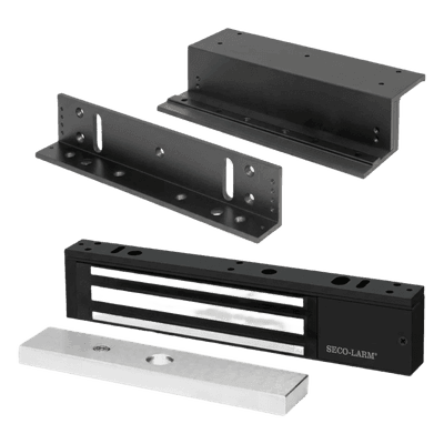 Kit de Control de Acceso / Chapa Magnética 600 lbs (272 kg) / Montaje Z y L / Aluminio Anodizado / LED Bicolor / UL / Interior
