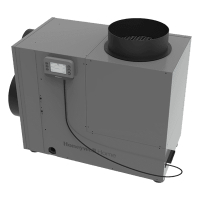 Deshumidificador de Casa Completa / 90 Pints por Día / Ventilación Integrada / Salida Tri-Direccional / Filtro MERV 8 / Sensores de Fuga