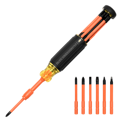 Destornillador Aislado Multiuso / 6 en 1 / Aislamiento 1000V CAT III / Auto-Lock / Cushion-Grip / Almacenamiento Integrado