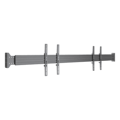 Soporte de Pared Modular / Rieles 2000 mm / VESA 400 x 400 / Carga 40 kg / Pantallas 65" / Acero 3-5 mm