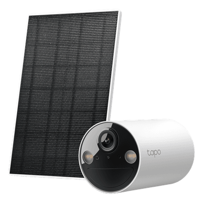 Kit Cámara Solar Tapo / 2K 3MP (2304×1296 px) / Visión Nocturna Color / Batería 6400 mAh 180 Días / IP65 / Panel Solar Integrado / Detección IA Personas / Audio Bidireccional
