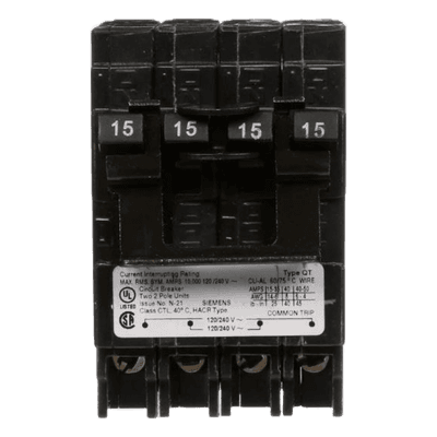 Interruptor Automático TRIPLEX / 2 Polos Simples 1 Polo Doble / 30-30 A / 120/240 VCA / 10 kA / Enchufable