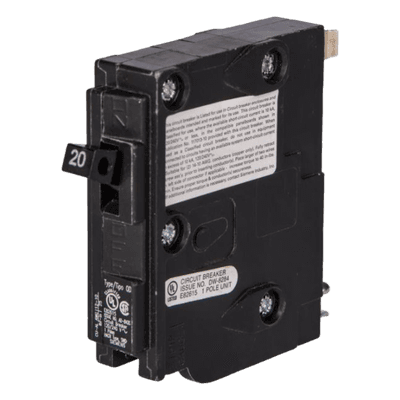 Interruptor Automático Enchufable / 1 Polo / 20 A / 120 VCA / Capacidad Interruptiva 10 kA