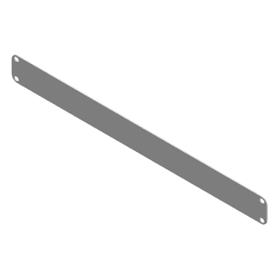 Tapa Ciega para Rack / 1U / 19 Pulgadas / Acero Calibre 14 / Pintura Electrostática Blanca / 483 x 44 mm (19 x 1.73 in)