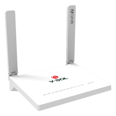 ONU GPON/EPON / Wi-Fi 7 / 1 Puerto 2.5 Gigabit / 3 Puertos Gigabit / Puerto CATV / 2 Antenas 5 dBi / Hasta 3600 Mbps