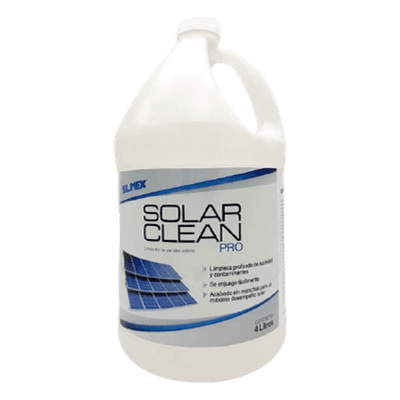 Limpiador para Paneles Solares / Sin Enjuague / pH Neutro 7 / Concentrado 25:1 / 4 Litros / Hasta 100 Litros de Solución