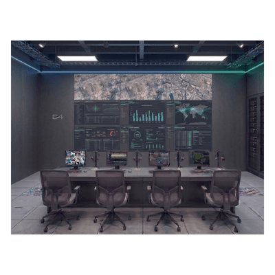 Videowall LCD 3x3 / 9 Pantallas 55" Full HD / Bisel 3.5 mm / Decodificador 16 Salidas HDMI 4K / 256 Canales / Brillo 500 cd/m² / Operación 24/7 / Montaje de Pared