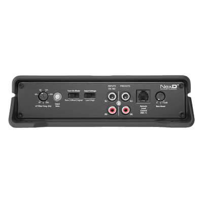 Amplificador Monobloque / 500 W RMS / Clase D / Respuesta 20 Hz a 20 kHz / Control Remoto de Nivel / Bajo Perfil