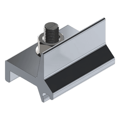 Abrazadera de Fijación / Aluminio Serie 6000 / N Rail 4.72 Horizontal a Vertical / Tornillería Inoxidable Incluida / 54 g