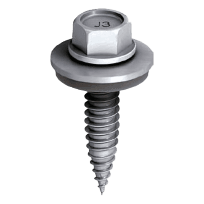 Tornillo Autoperforante / Acero Inoxidable A2 / Punta Endurecida / Arandela Selladora / Antideslizante / Espesor 17 mm