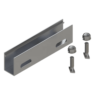 Cople de Aluminio para Riel / Aluminio Serie 6000 / Compatible N Rail 4.72 y M2 / Acero Inoxidable / 115 g