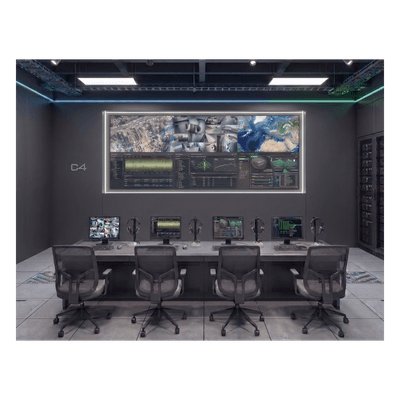 Videowall 3x2 / 6 Pantallas 55" Full HD / Bisel 3.5 mm / Decodificador 16 Salidas HDMI 4K / 256 Canales / Montaje de Pared / Operación 24/7