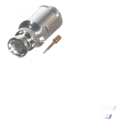 Conector BNC Macho / Rosca Precisa / Cables RG-8/U, RG-213/U, RG-214 / AWG-11/13 / Cuerpo Bronce Niquelado / Contacto Oro