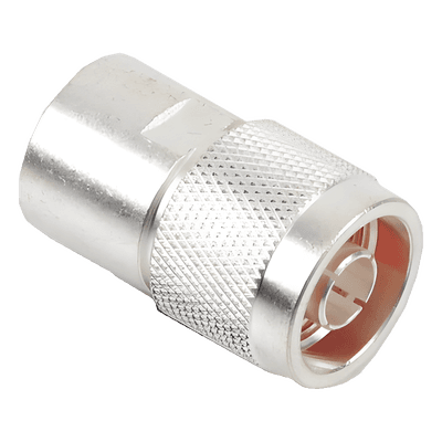 Conector Coaxial N Macho / Compatibilidad RG-8/U, RG-213/U, RG-214 / Conductor AWG-11/13 / Cuerpo Bronce Plateado / Contacto Oro / Aislante Teflón