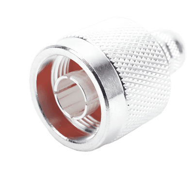 Conector RF N Macho / Crimp / Grupo de Cable F / Frecuencia 11 GHz / Impedancia 50 Ω / PTFE