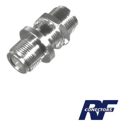 Adaptador de Chasis / Doble N Hembra / Montaje Frontal Doble D Plano / Cuerpo Plateado / Hermético