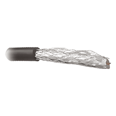 Cable con Blindaje de Cinta de Poliéster Aluminizado y 40% de Malla de Aluminio 95%, Aislante de Polietileno Espumado. Bobina de 500 Metros (1640 Pies) / Intemperie