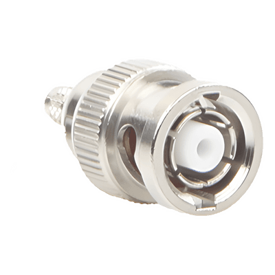 Conector BNC Macho Inverso / Anillo Plegable / Bronce Niquelado / Contacto Oro / Teflón / RG-58/U / RG-142/U