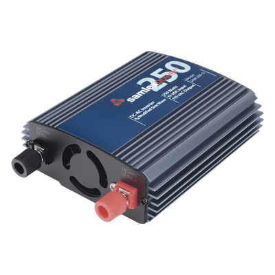 Inversor de Corriente CD-CA / 250 W / Entrada 12 Vcc / Salida 115 Vca 60 Hz / Onda Sinusoidal Modificada / 0.82 ft Cable Encendedor