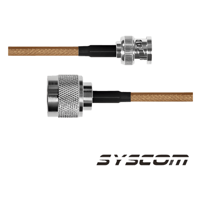 Jumper Coaxial RF / BNC Macho a N Macho / RG-142/U / 60 cm