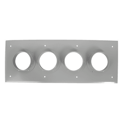 Placa Pasamuro / 4 Puertos / 4.0' (101.6 mm) / Aluminio / IP66 / 25.50 x 9.50 in